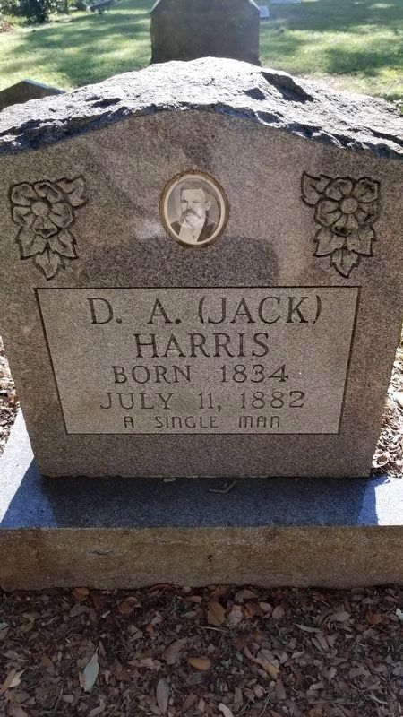 D.A. (Jack) Harris Tombstone image. Click for full size.