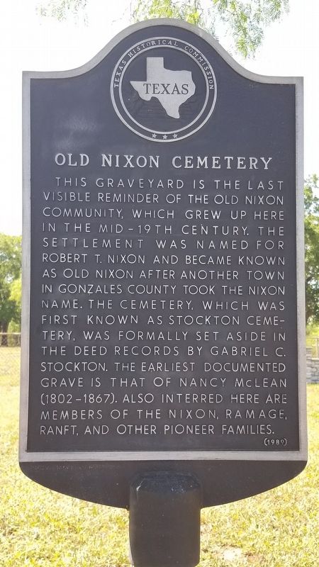 Old Nixon Cemetery Marker image. Click for full size.