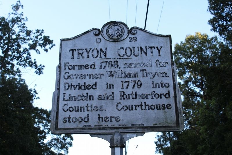 Tryon County Marker image. Click for full size.
