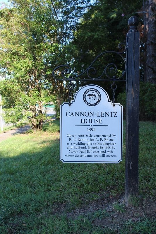 Cannon-Lentz House Marker image. Click for full size.