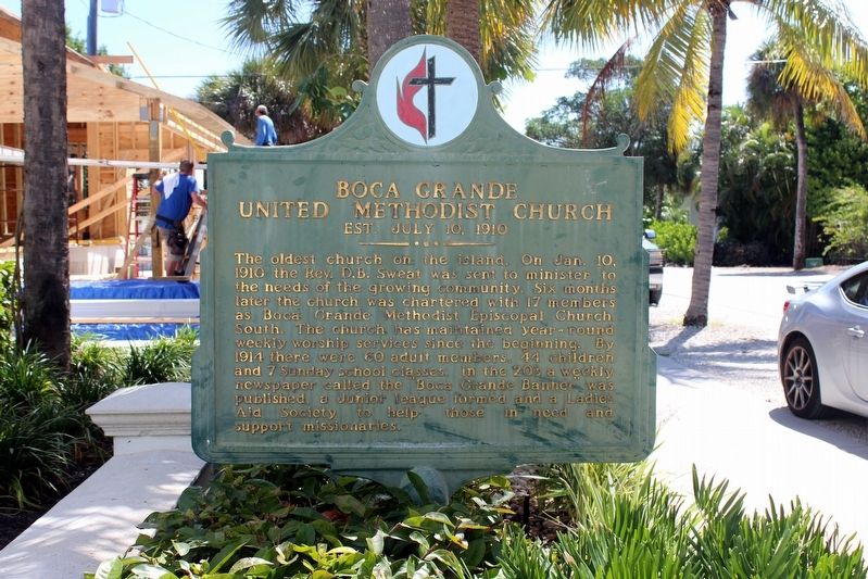Boca Grande United Methodist Church Marker Side 1 image. Click for full size.