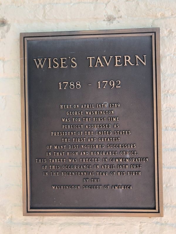 Wise's Tavern Marker. Click for full size. Wise's Tavern Marker image. Click for full size.