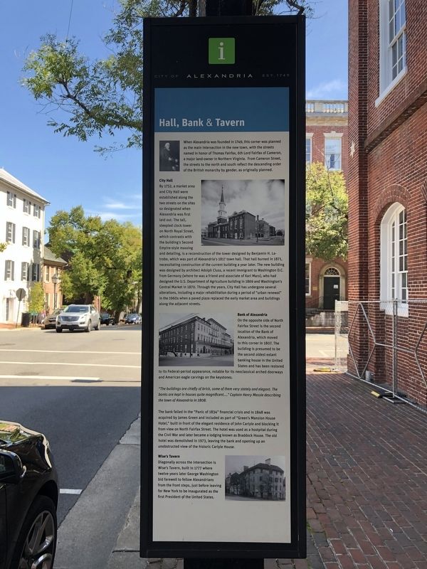 Hall, Bank & Tavern Marker. Click for full size. Hall, Bank & Tavern Marker image. Click for full size.