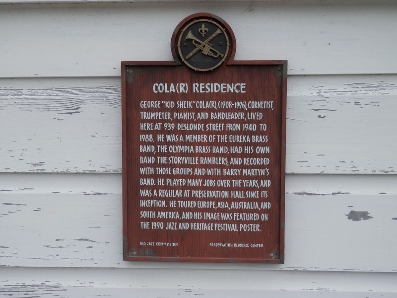 Cola(r) Residence Marker. Click for full size. Cola(r) Residence Marker image. Click for full size.