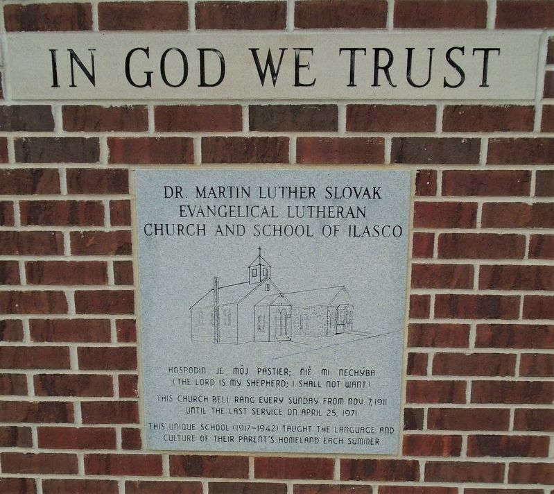 Monument to the Immigrants Slovak Lutheran Church Marker image. Click for full size.