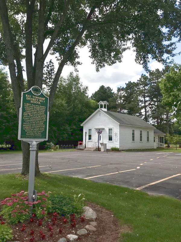 Ray Township District No. 1 School and Historical Marker image. Click for full size.