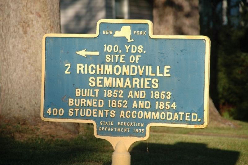 2 Richmondville Seminaries Marker image. Click for full size.