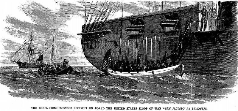 Rebel Commissioners Brought on Board the United States Sloop of War “San Jacinto” as Prisoners. image. Click for full size.