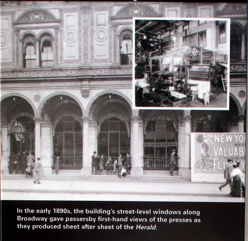 Herald Square wayside, back detail. Click for full size. Herald Square wayside, back detail image. Click for full size.
