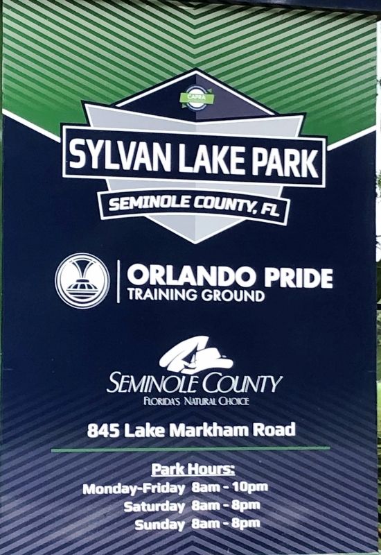 Sylvan Lake Park sign image. Click for full size.