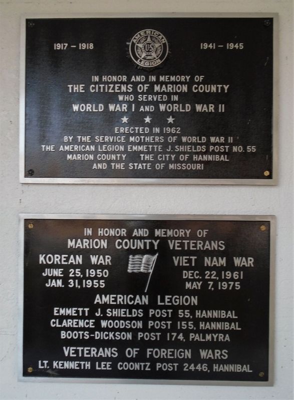 War Memorial Dedication Markers image. Click for full size.