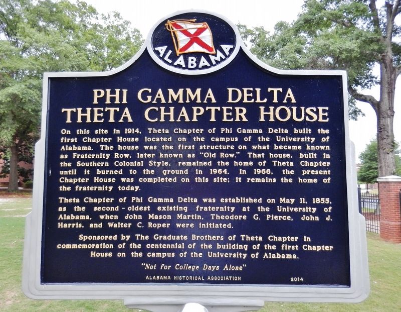 Phi Gamma Delta Theta Chapter House Marker image. Click for full size.