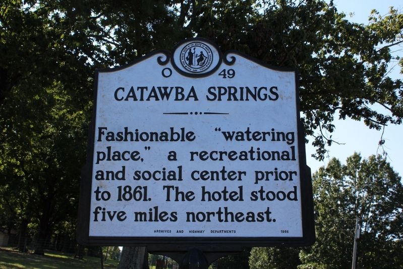 Catawba Springs Marker image. Click for full size.