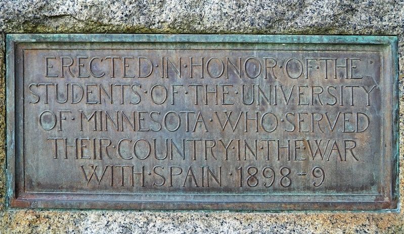 Spanish-American War Memorial inscription image. Click for full size.