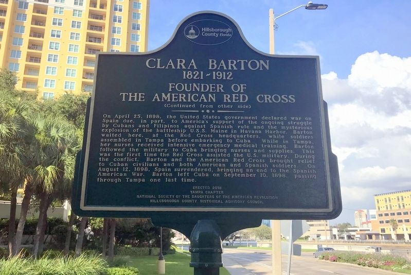 Clara Barton Marker Side 2 image. Click for full size.