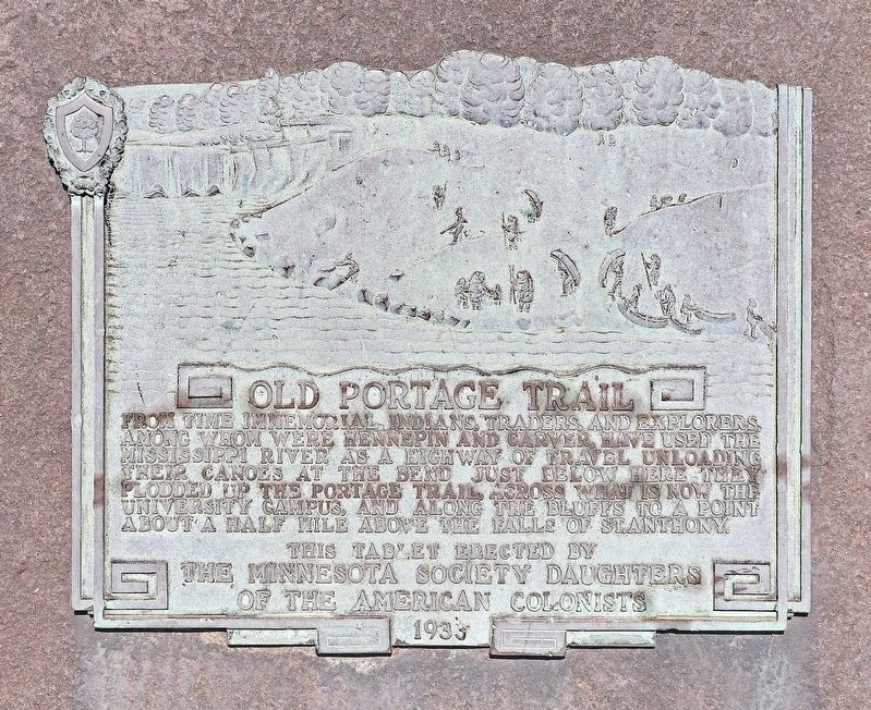 Old Portage Trail marker. Click for full size. Old Portage Trail marker image. Click for full size.