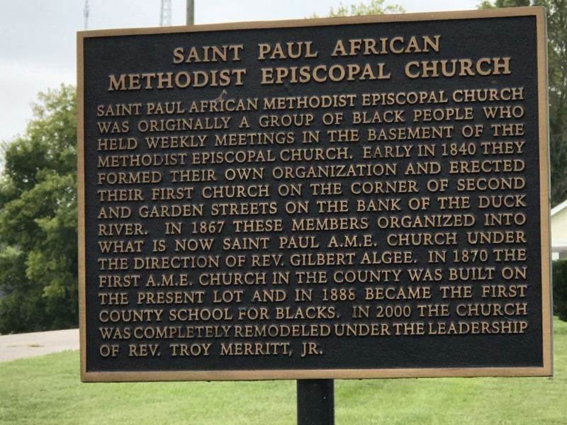 Saint Paul African Methodist Episcopal Church Marker image. Click for full size.