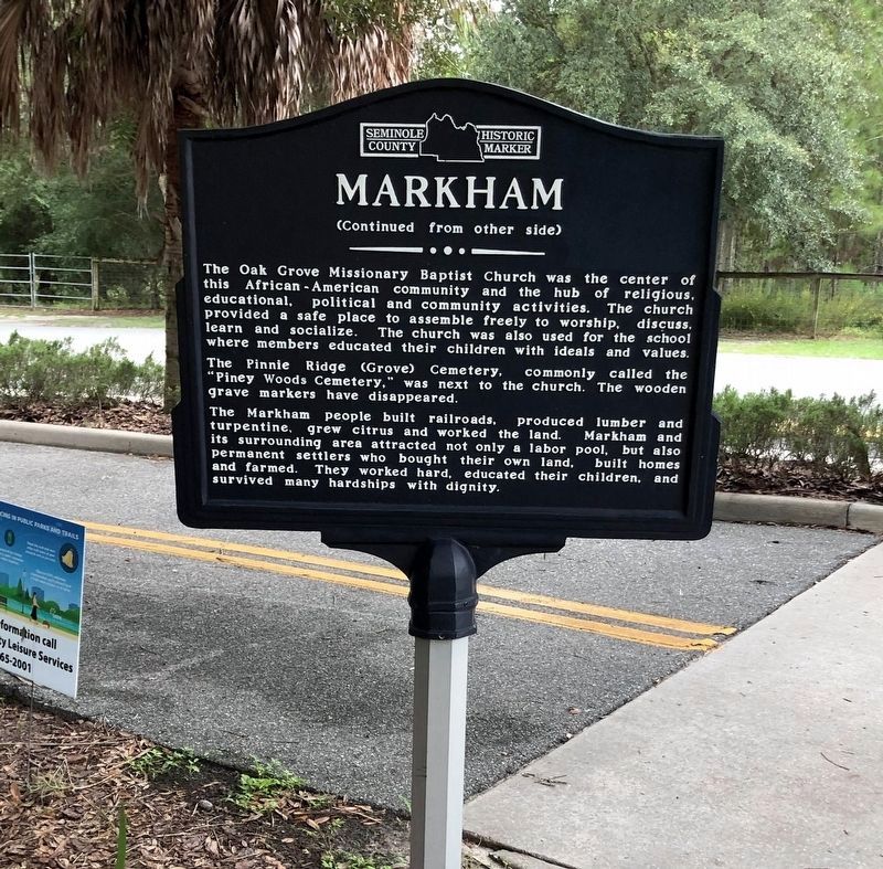 Markham Marker( Side 2) image. Click for full size.