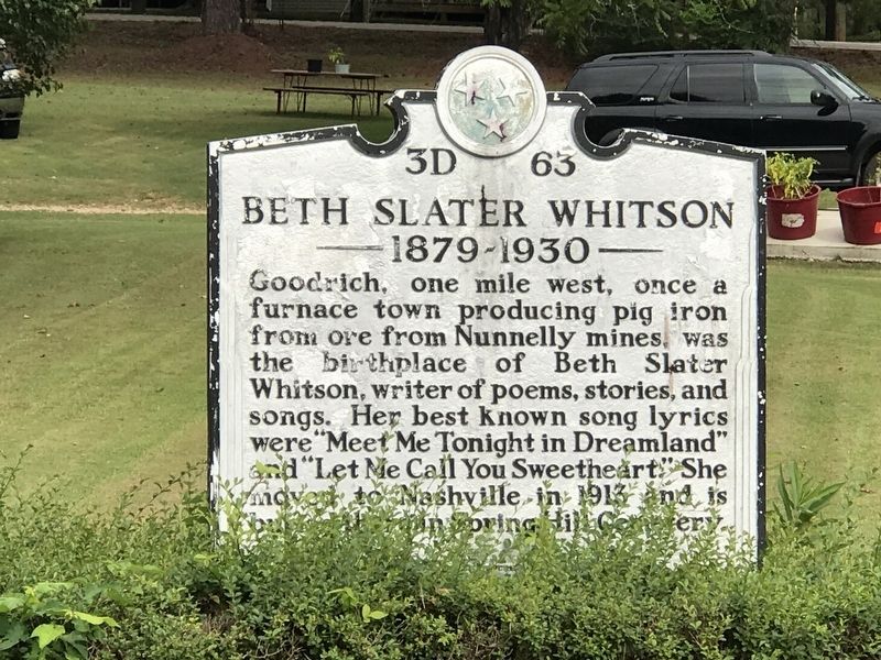 Beth Slater Whitson Marker image. Click for full size.