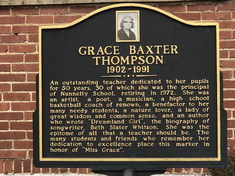 Grace Baxter Thompson Marker image. Click for full size.