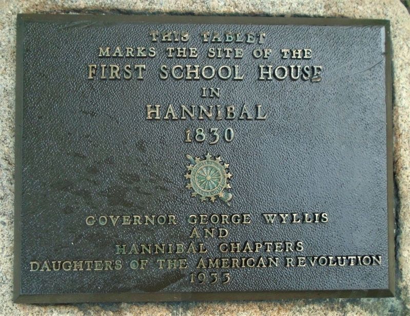 Site of First School House in Hannibal Marker image. Click for full size.