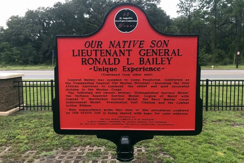 <i>Our Native Son</i> Lieutenant General Ronald L. Bailey Marker-Side 2. Click for full size. <i>Our Native Son</i> Lieutenant General Ronald L. Bailey Marker-Side 2 image. Click for full size.