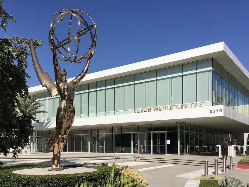 18-foot-tall Emmy image. Click for full size.