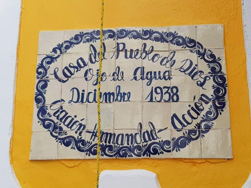 A 1938 Ojo de Agua Church Marker image. Click for full size.