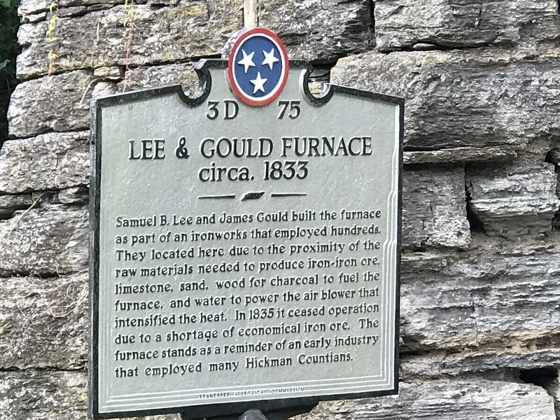 Lee & Gould Furnace Marker image. Click for full size.