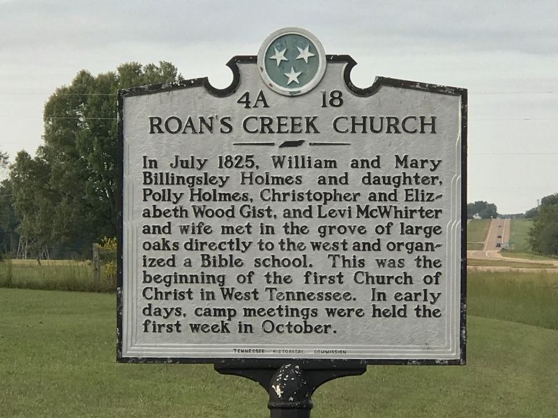 Roan's Creek Church Marker image. Click for full size.