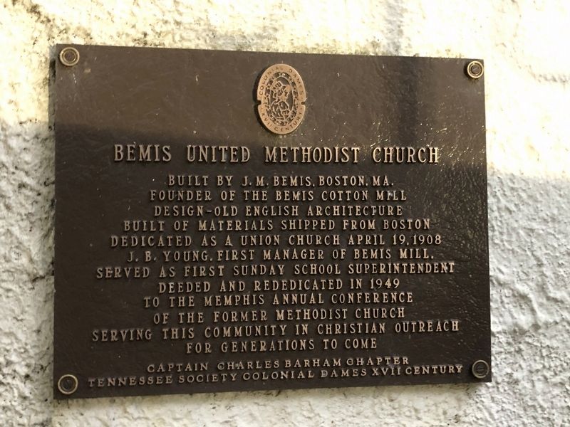 Bemis United Methodist Church Marker. Click for full size. Bemis United Methodist Church Marker image. Click for full size.