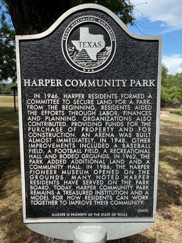 Harper Community Park Marker image. Click for full size.