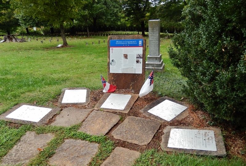 Women In Lynchburg's Confederate Hospitals Marker. Click for full size. Women In Lynchburg's Confederate Hospitals Marker image. Click for full size.