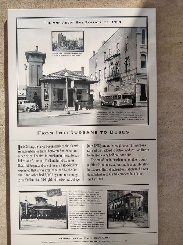 From Interurbans to Buses Marker image. Click for full size.