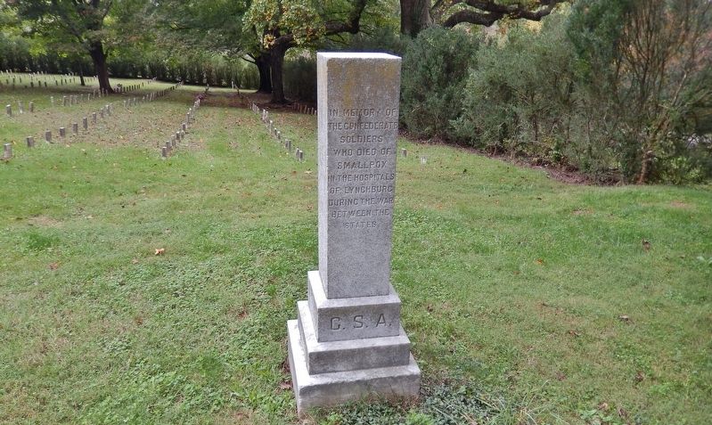 Confederate Smallpox Memorial. Click for full size. Confederate Smallpox Memorial image. Click for full size.