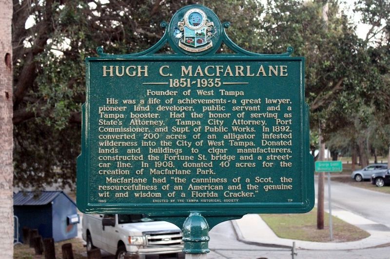 Hugh C. Macfarlane Marker after restoration image. Click for full size.