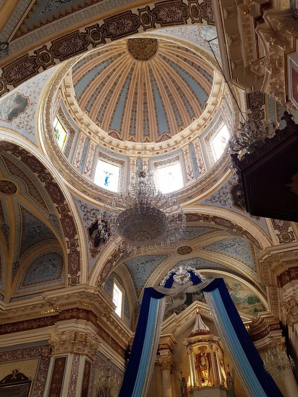 The interior dome of the Parish Church of San Miguel of Tarimoro image. Click for full size.