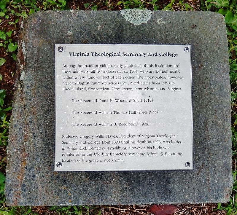Virginia Theological Seminary and College Marker image. Click for full size.
