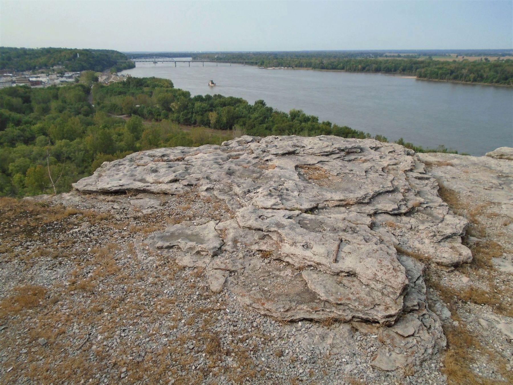 View North Toward Hannibal from Lover's Leap Outcropping image. Click for full size.
