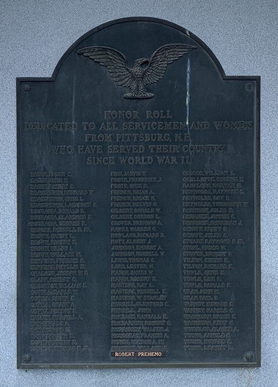 Pittsburg Honor Roll Marker image. Click for full size.