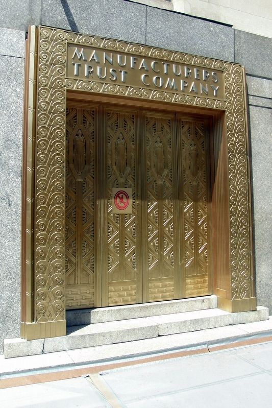 Art Deco at a former bank entrance. Click for full size. Art Deco at a former bank entrance image. Click for full size.