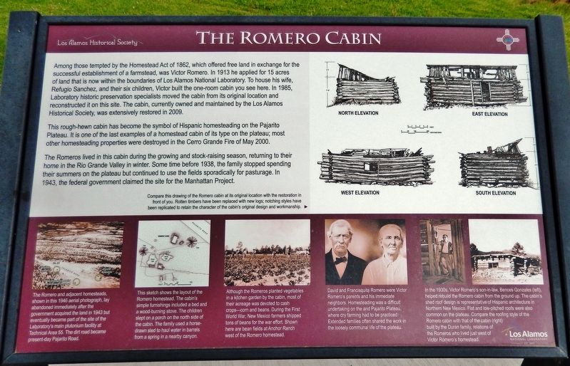 The Romero Cabin Marker image. Click for full size.