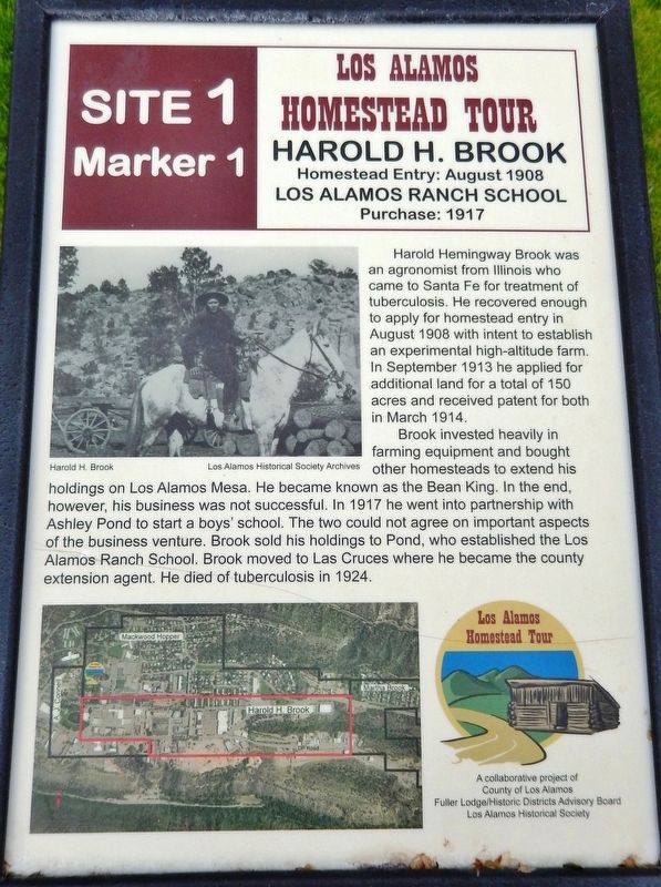 Harold H. Brook Marker image. Click for full size.
