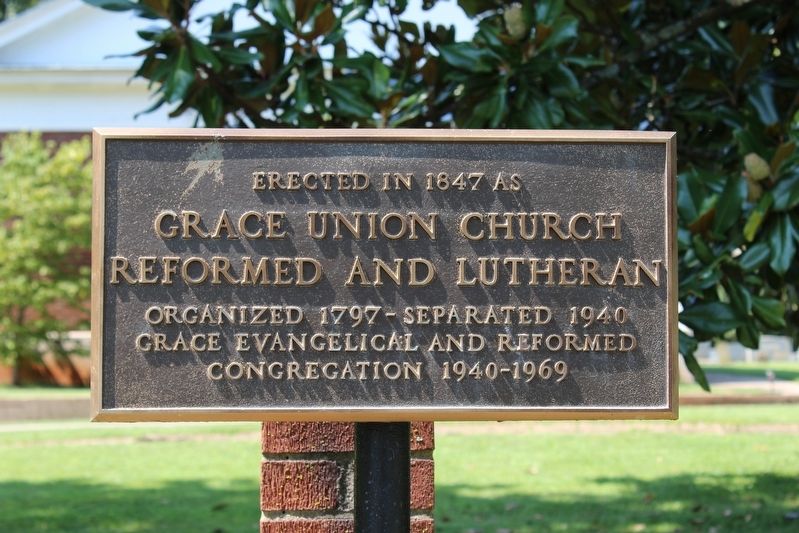 Grace Union Church Reformed and Lutheran Marker image. Click for full size.
