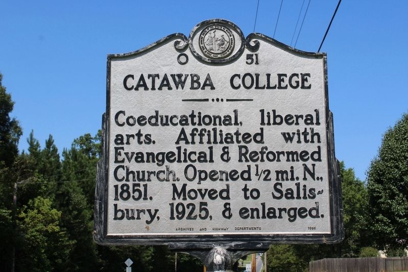Catawba College Marker image. Click for full size.