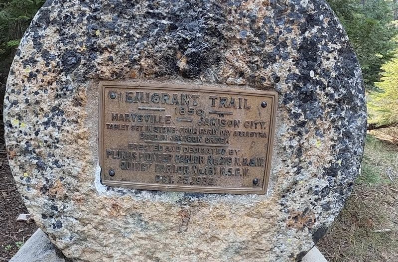 Emigrant Trail Marker. Click for full size. Emigrant Trail Marker image. Click for full size.