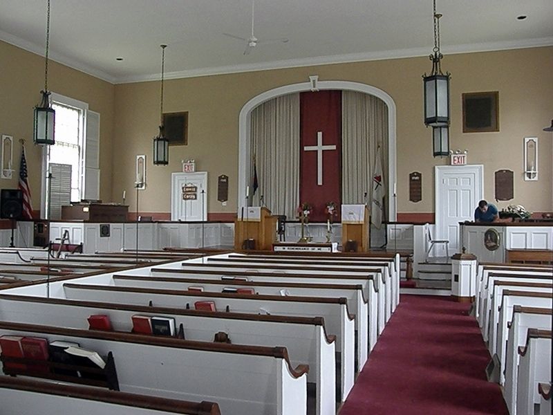 Woodrow Methodist Church interior. Click for full size. Woodrow Methodist Church interior image. Click for full size.