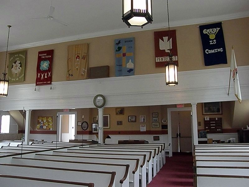 Woodrow Methodist Church interior image. Click for full size.