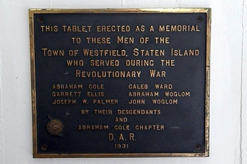 DAR Revolutionary War memorial plaque from 1931 within. Click for full size. DAR Revolutionary War memorial plaque from 1931 within image. Click for full size.