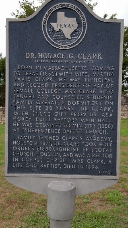 Dr. Horace G. Clark Marker image. Click for full size.